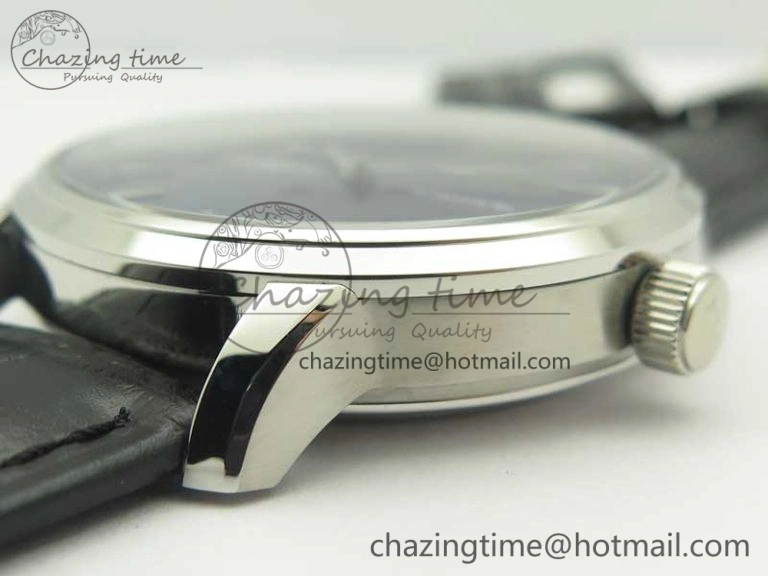 Excellence Panorama Date Moon Phase SS ETC Marker 1:1 Best Edition Blue Dial on Black Leather Strap A100