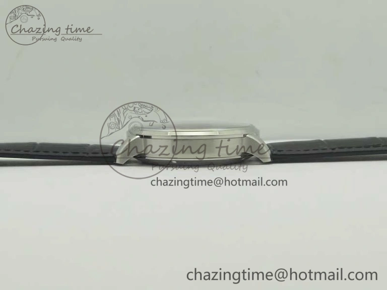 Excellence Panorama Date Moon Phase SS ETC Marker 1:1 Best Edition Blue Dial on Black Leather Strap A100