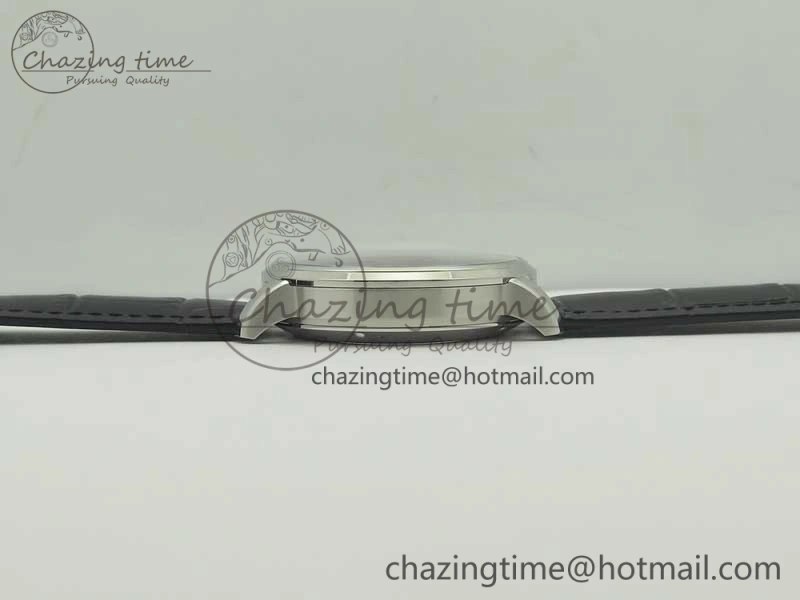 Excellence Panorama Date Moon Phase SS ETC Marker 1:1 Best Edition Blue Dial on Black Leather Strap A100