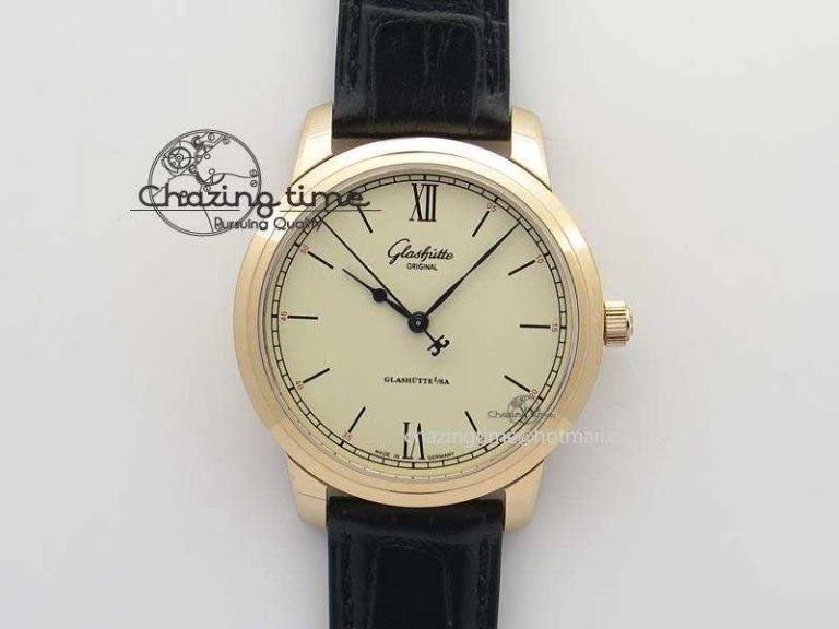 Excellence Panorama Date Moon Phase SS ETC Marker 1:1 Best Edition Gray Dial on Black Leather Strap A100