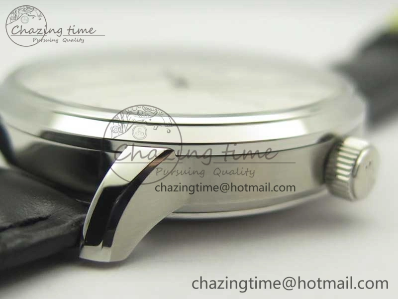 Excellence Panorama Date Moon Phase SS ETC Marker 1:1 Best Edition White Dial on Black Leather Strap A100
