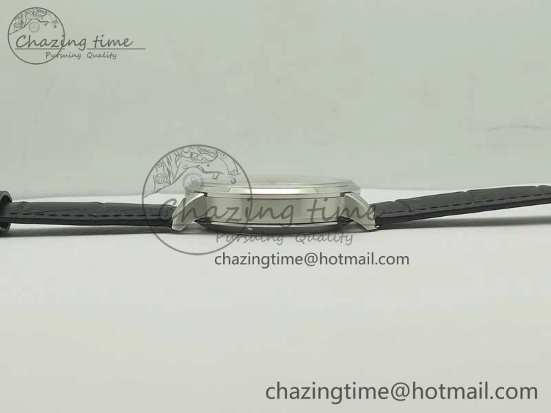 Excellence Panorama Date Moon Phase SS ETC Marker 1:1 Best Edition White Dial on Black Leather Strap A100