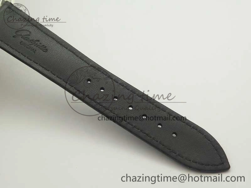 Excellence Panorama Date Moon Phase SS ETC Marker 1:1 Best Edition White Dial on Black Leather Strap A100