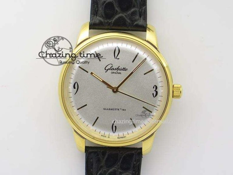 Excellence Panorama Date Moon Phase SS ETC Marker 1:1 Best Edition White Dial on Black Leather Strap A100
