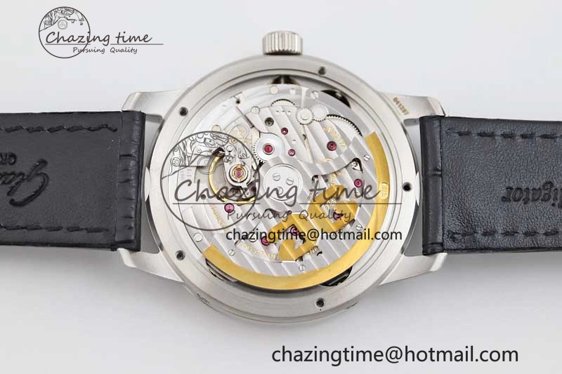 Excellence Panorama Date Moon Phase SS GGR 1:1 Best Edition Blue Dial on Leather Strap NH35
