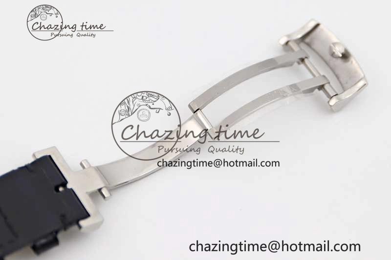 Excellence Panorama Date Moon Phase SS GGR 1:1 Best Edition Blue Dial on Leather Strap NH35