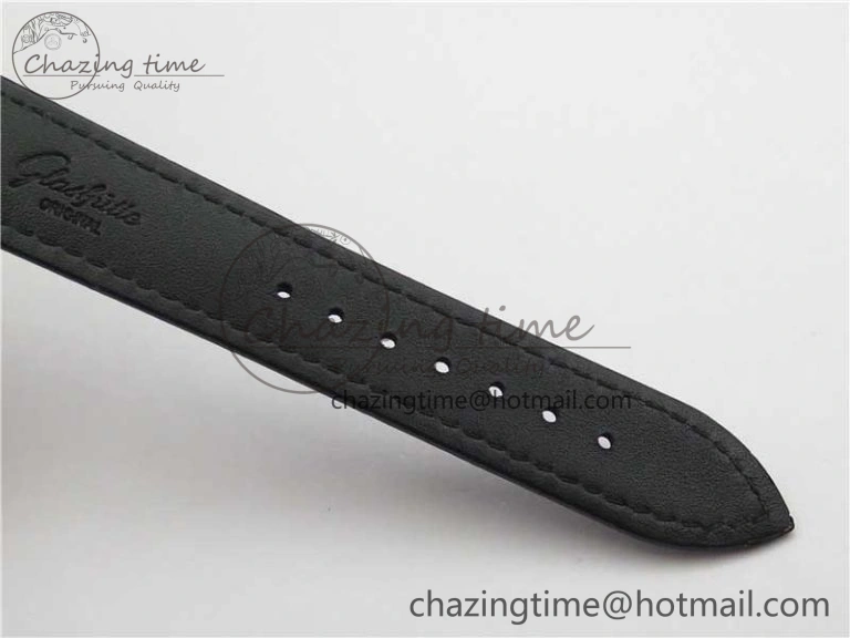 Excellence Panorama Date Moon Phase SS GLF 1:1 Best Edition White Dial on Black Leather Strap A100