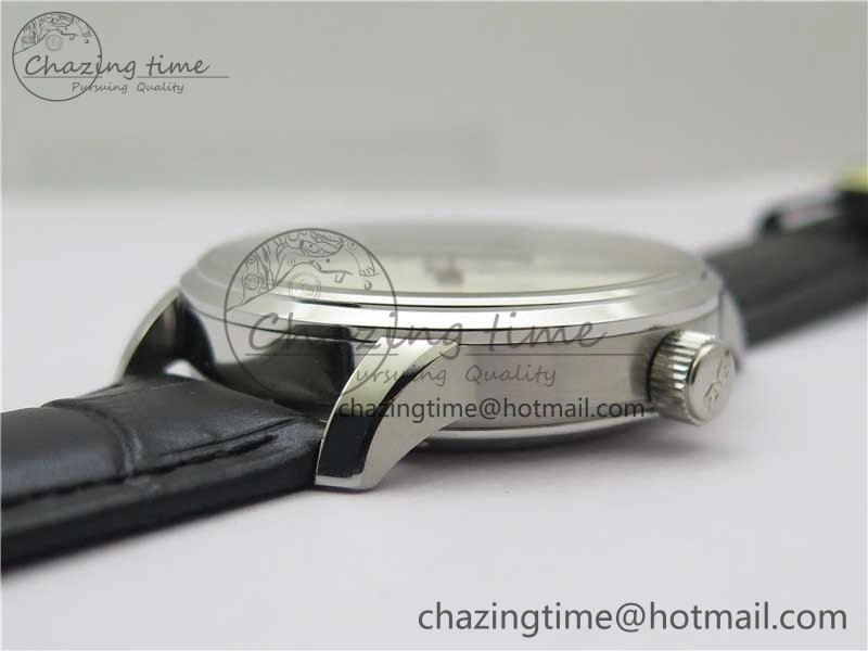 Excellence Panorama Date Moon Phase SS GLF 1:1 Best Edition White Dial on Black Leather Strap A100