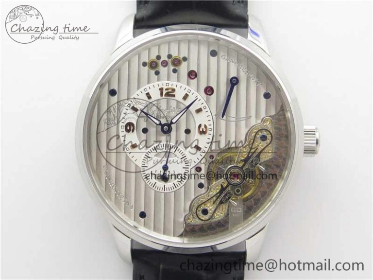 Excellence Panorama Date Moon Phase SS V9F Blue Dial on Blue Leather Strap A100