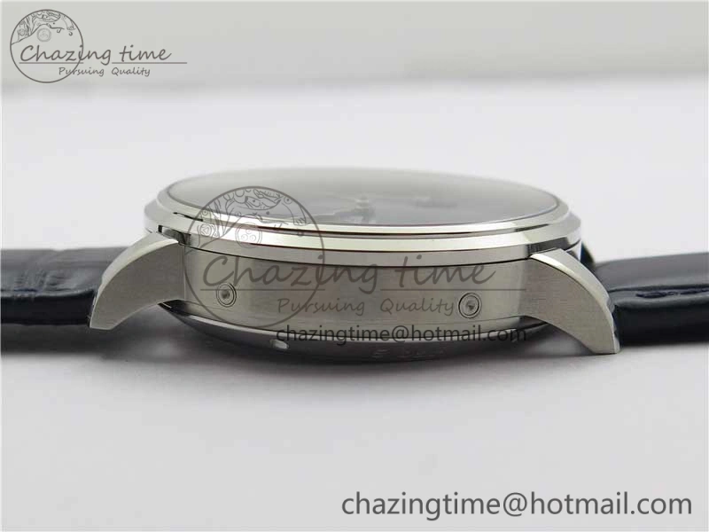 Excellence Panorama Date Moon Phase SS V9F Blue Dial on Blue Leather Strap A100