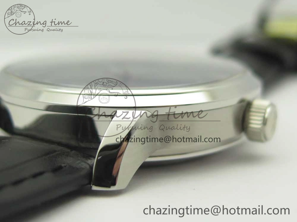 Excellence Panorama Date SS ETCF Blue Dial on Black Leather Strap A100