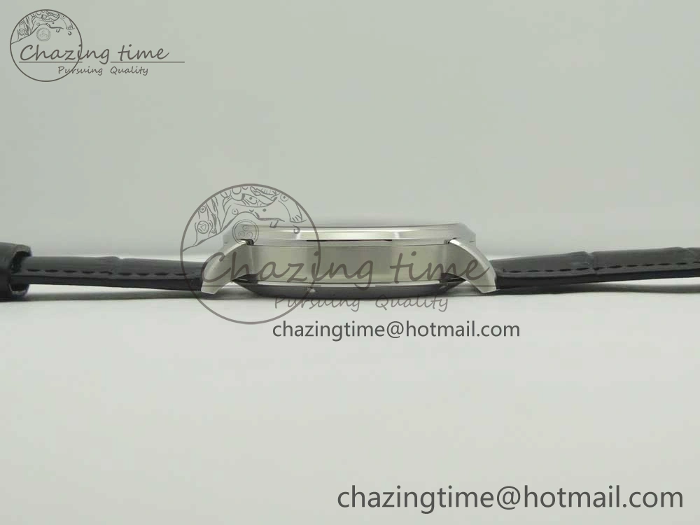 Excellence Panorama Date SS ETCF Blue Dial on Black Leather Strap A100
