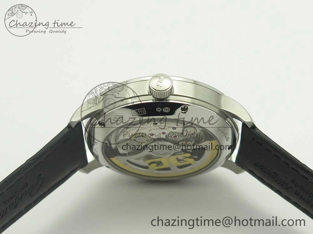 Excellence Panorama Date SS ETCF Blue Dial on Black Leather Strap A100
