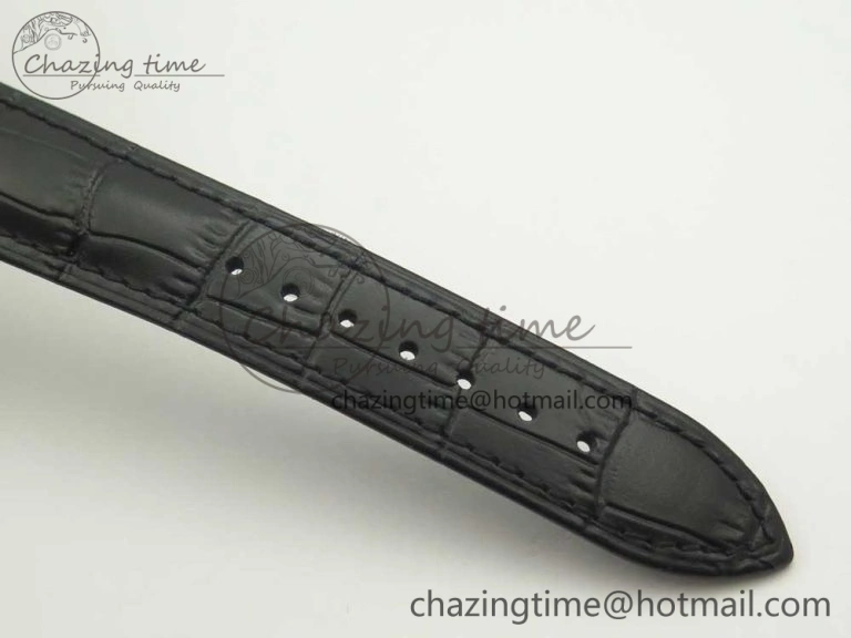 Excellence Panorama Date SS ETCF Blue Dial on Black Leather Strap A100