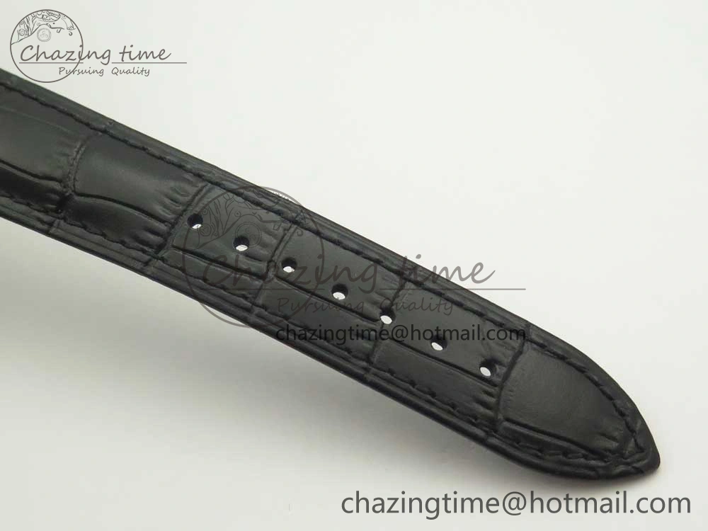 Excellence Panorama Date SS ETCF Blue Dial on Black Leather Strap A100