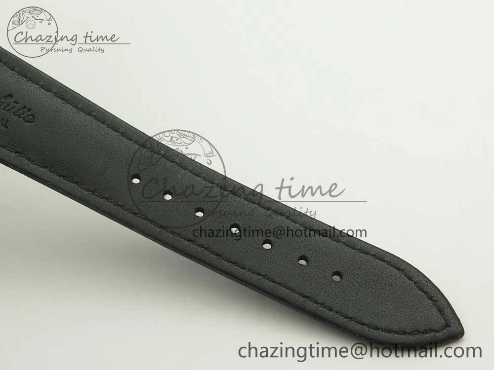 Excellence Panorama Date SS ETCF Blue Dial on Black Leather Strap A100