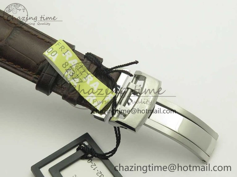 Excellence Panorama Date SS ETCF Gray Dial on Brown Leather Strap A100