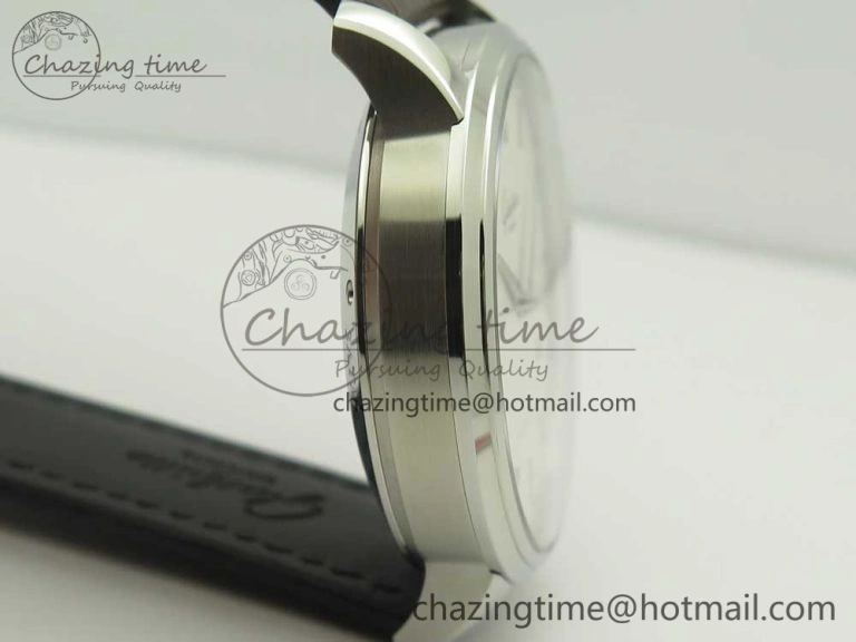 Excellence Panorama Date SS ETCF White Dial on Brown Leather Strap A100