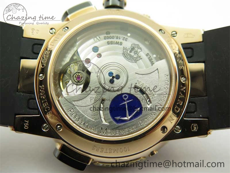 Executive El Toro RG 3EF 1:1 Best Edition Black Dial on Black Rubber Strap Asian UN-32