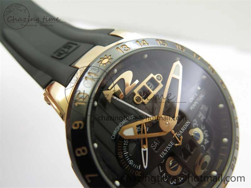 Executive El Toro RG 3EF 1:1 Best Edition Black Dial on Black Rubber Strap Asian UN-32