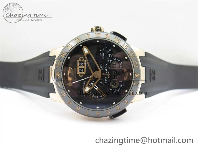 Executive El Toro RG 3EF 1:1 Best Edition Black Dial on Black Rubber Strap Asian UN-32