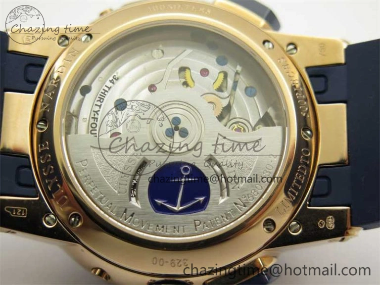 Executive El Toro RG 3EF 1:1 Best Edition Blue Dial on Blue Rubber Strap Asian UN-32