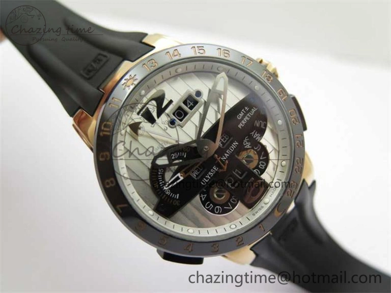 Executive El Toro RG 3EF 1:1 Best Edition Silver Dial on Black Rubber Strap Asian UN-32