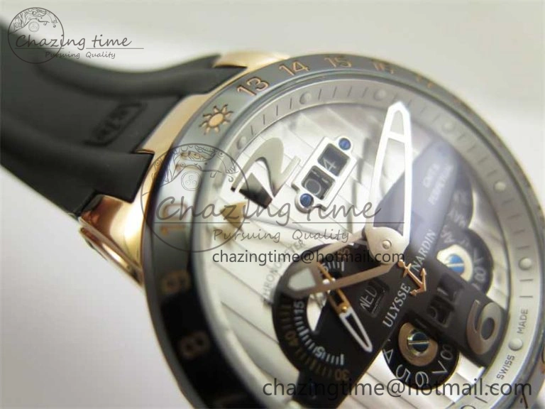 Executive El Toro RG 3EF 1:1 Best Edition Silver Dial on Black Rubber Strap Asian UN-32