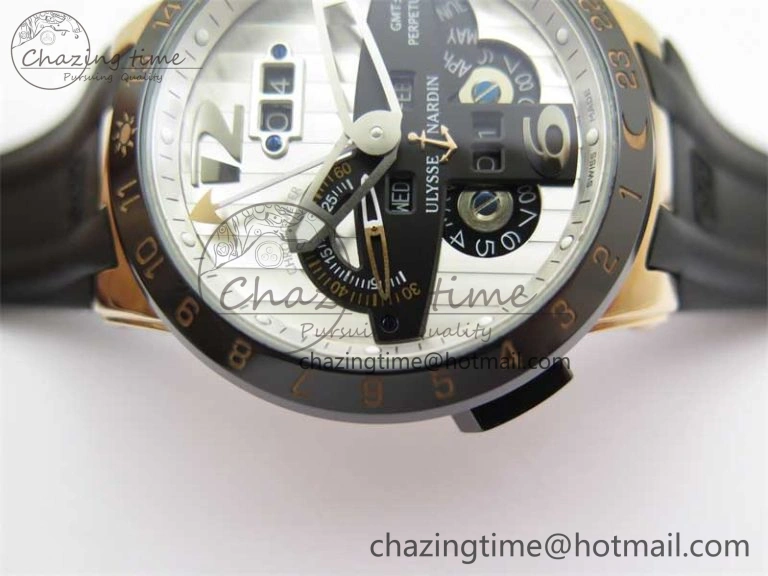 Executive El Toro RG 3EF 1:1 Best Edition Silver Dial on Black Rubber Strap Asian UN-32
