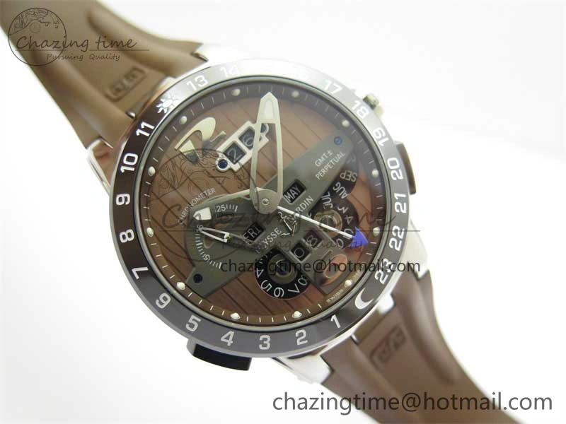 Executive El Toro SS 3EF 1:1 Best Edition Brown Dial on Brown Rubber Strap Asian UN-32