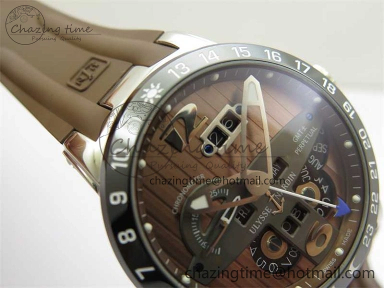 Executive El Toro SS 3EF 1:1 Best Edition Brown Dial on Brown Rubber Strap Asian UN-32