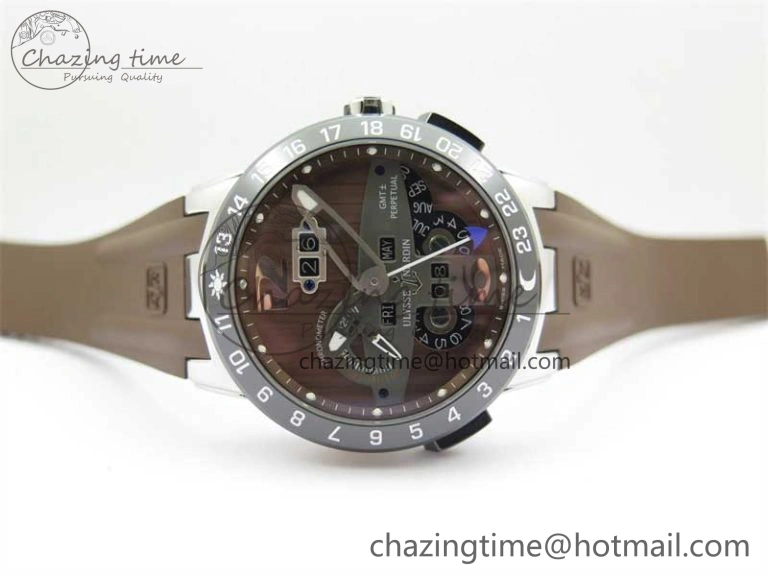 Executive El Toro SS 3EF 1:1 Best Edition Brown Dial on Brown Rubber Strap Asian UN-32