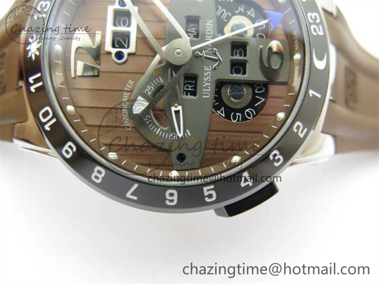 Executive El Toro SS 3EF 1:1 Best Edition Brown Dial on Brown Rubber Strap Asian UN-32