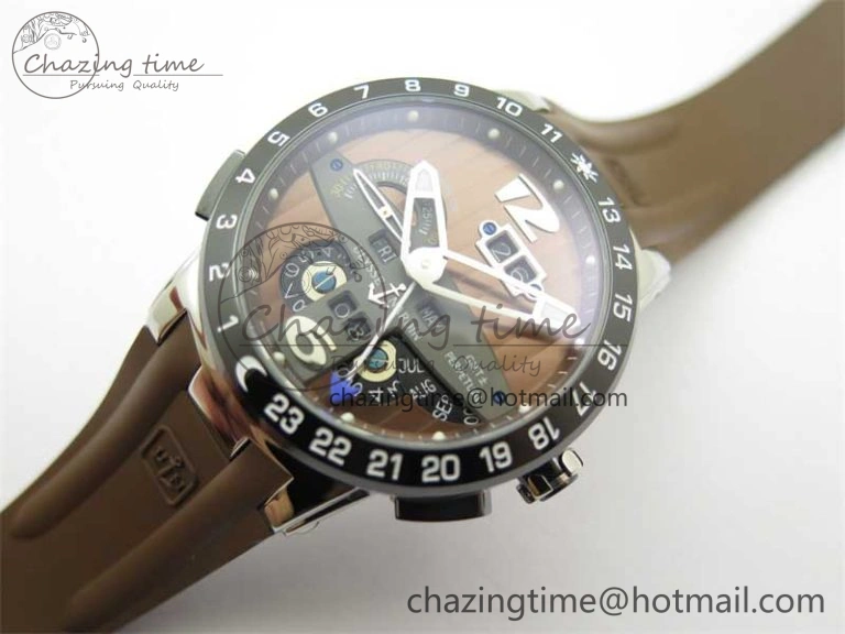 Executive El Toro SS 3EF 1:1 Best Edition Brown Dial on Brown Rubber Strap Asian UN-32