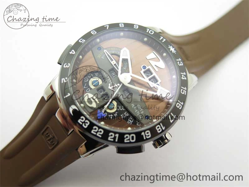 Executive El Toro SS 3EF 1:1 Best Edition Brown Dial on Brown Rubber Strap Asian UN-32