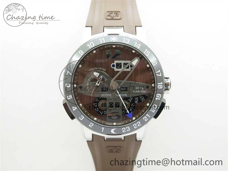 Executive El Toro SS 3EF 1:1 Best Edition Brown Dial on Brown Rubber Strap Asian UN-32