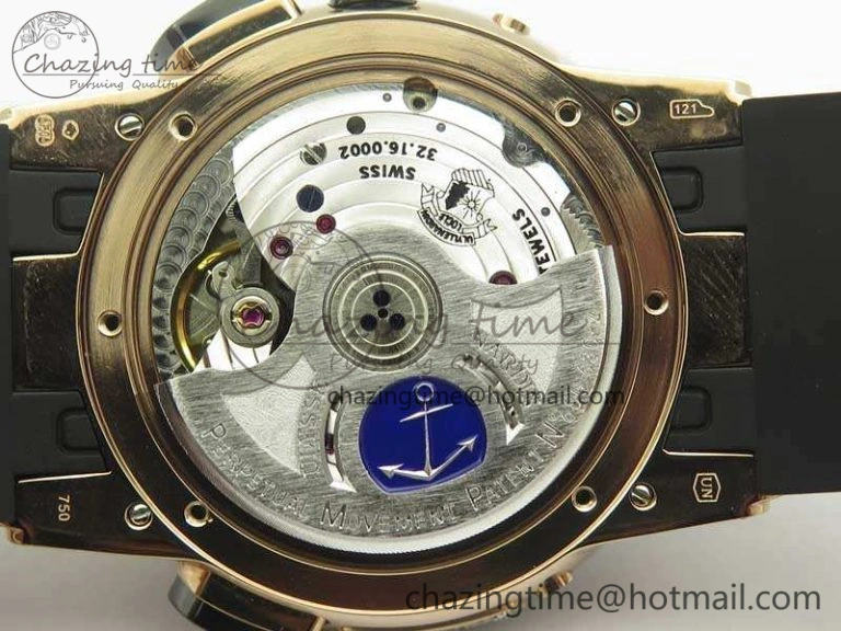 Executive Toro RG TWA 1:1 Best Edition Black Dial On Rubber Strap Asian UN-32