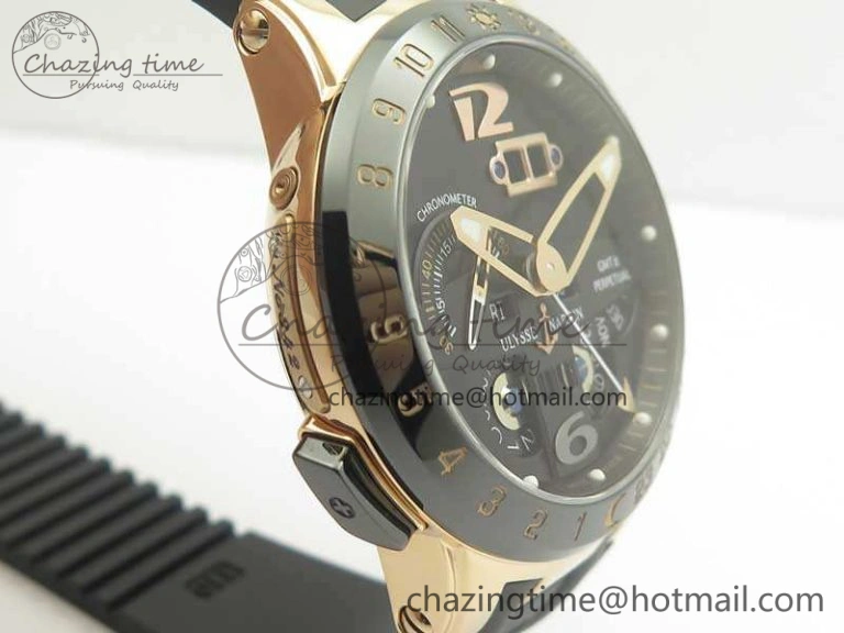 Executive Toro RG TWA 1:1 Best Edition Black Dial On Rubber Strap Asian UN-32