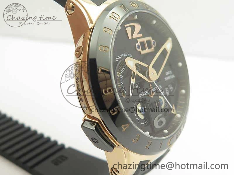 Executive Toro RG TWA 1:1 Best Edition Black Dial On Rubber Strap Asian UN-32