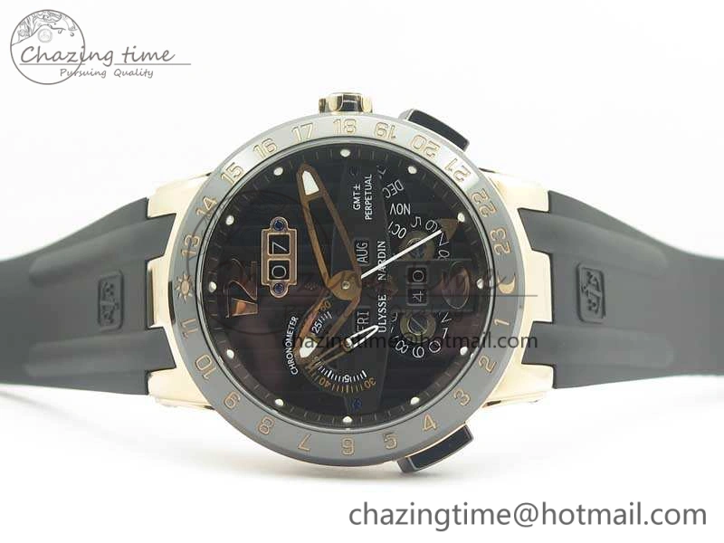 Executive Toro RG TWA 1:1 Best Edition Black Dial On Rubber Strap Asian UN-32