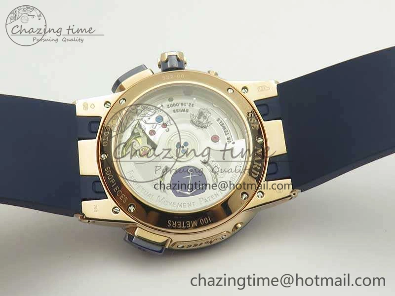 Executive Toro RG TWA 1:1 Best Edition Blue Dial On Rubber Strap Asian UN-32