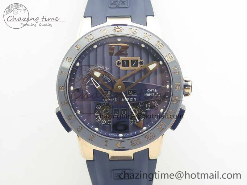 Executive Toro RG TWA 1:1 Best Edition Blue Dial On Rubber Strap Asian UN-32