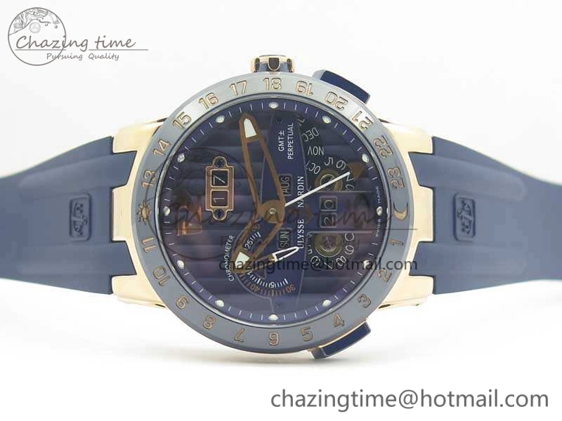 Executive Toro RG TWA 1:1 Best Edition Blue Dial On Rubber Strap Asian UN-32