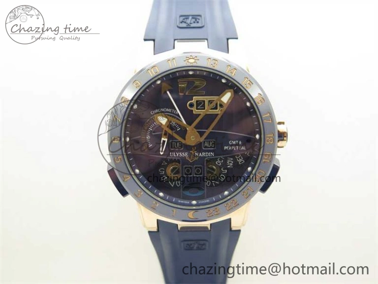 Executive Toro RG TWA 1:1 Best Edition Blue Dial On Rubber Strap Asian UN-32