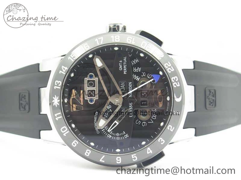 Executive Toro SS TWA 1:1 Best Edition Black Dial On Rubber Strap Asian UN-32