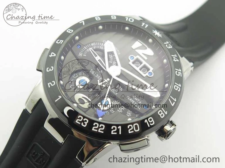 Executive Toro SS TWA 1:1 Best Edition Black Dial On Rubber Strap Asian UN-32