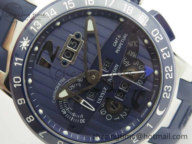 Executive Toro SS TWA 1:1 Best Edition Blue Dial On Rubber Strap Asian UN-32