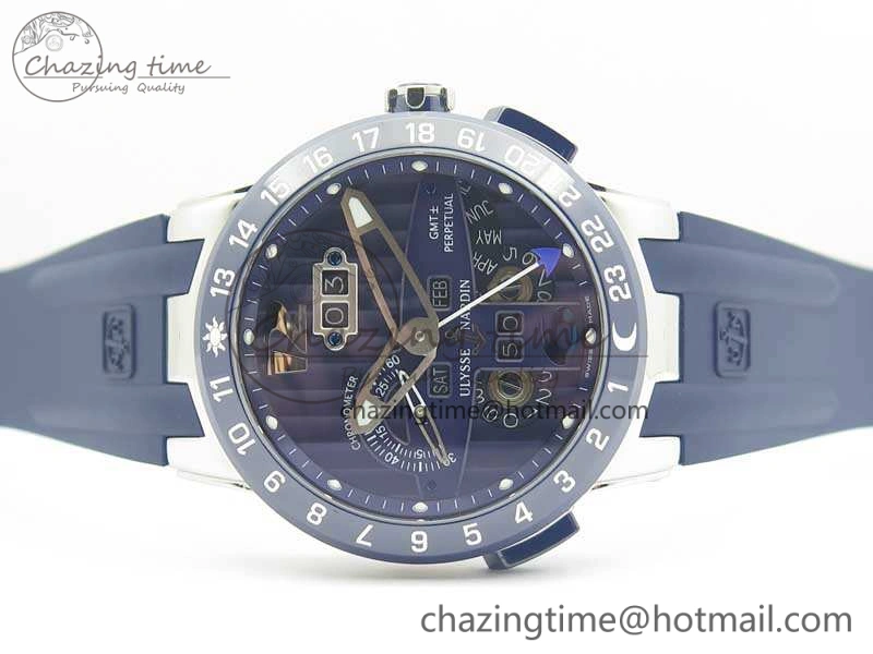 Executive Toro SS TWA 1:1 Best Edition Blue Dial On Rubber Strap Asian UN-32