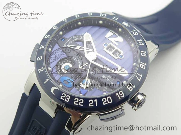 Executive Toro SS TWA 1:1 Best Edition Blue Dial On Rubber Strap Asian UN-32