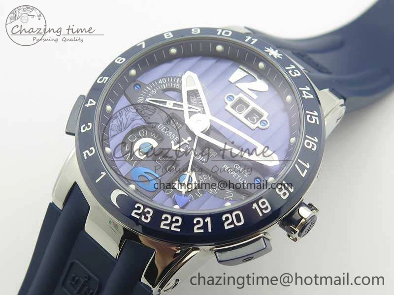 Executive Toro SS TWA 1:1 Best Edition Blue Dial On Rubber Strap Asian UN-32